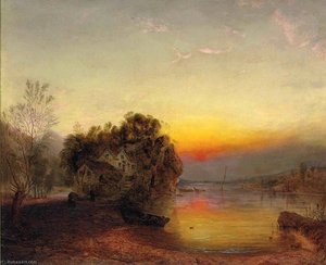 Early Morning The Fisherman's Home — James Francis Danby