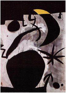 Woman And Birds In The Night — Joan Miró
