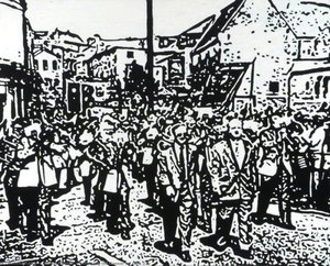 Following The Banner On Gala Day — George Fennell Robson
