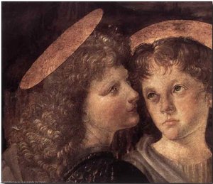 Mesih'in Vaftizi (detay) — Leonardo Da Vinci