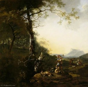 Landscape With Huntsmen — Adam Pynacker