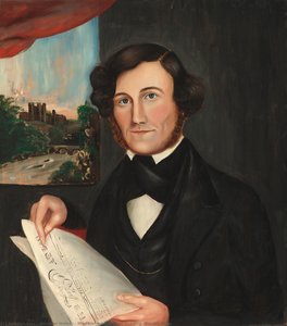 Man Named Hubbard Reading 'boston Atlas' — Winslow Homer