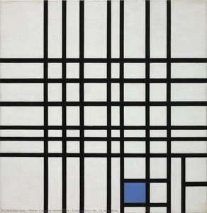 Composition No. 12 With Blue — Piet Mondrian