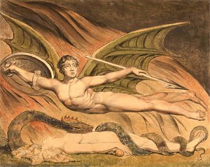 Satan Exultant Sur Éve — William Blake