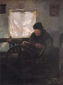 Anciana En La Rueca — Peder Severin Kroyer