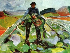 Mand I Kålmarker — Edvard Munch