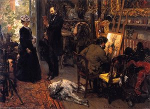 Meissonier In His Studio At Poissy — Adolph Von Menzel
