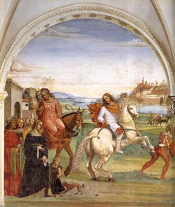 Life Of St Benedict, Scene 1: Benedict Leaves His Parent's House — Il Sodoma (giovanni Antonio Bazzi)