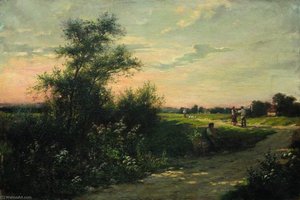 Landscape With Peasants — Vladimir Orlovsky