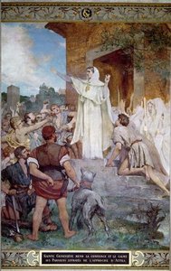 St. Genevieve Calming The Parisians — Jules Elie Delauney