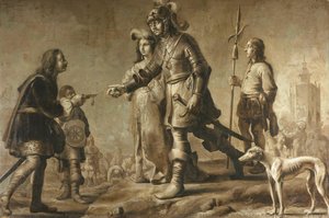 Boudewijn Van Heusden (830-870) And His Wife Sophia Receiving Homage From The Legate Of King Edmund, C. 1626, Adriaen Pietersz Van De Venne (manner Of), C. 1626 — Adriaen Pietersz Van De Venne