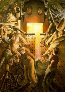 Shipbuilding On The Clyde. Furnaces — Sir Stanley Spencer