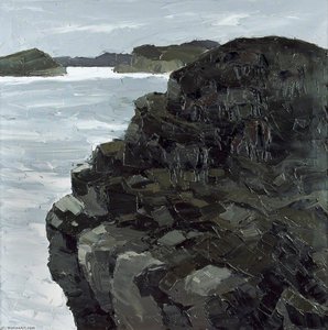 Ponies On A Sea Cliff — John Kyffin Williams