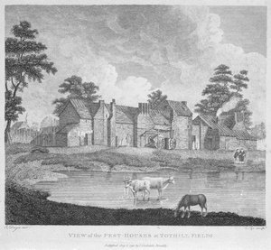 View Of The Pest-houses At Tothill Fields Engraved — Edward Dayes