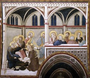 Assisi-vault-the Washing Of The Feet — Pietro Lorenzetti