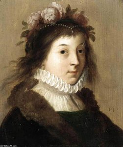 Portrait Of A Young Girl As Flora — Cornelis Van Poelenburch