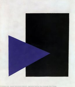 Supremtist Painting. Black Rectangle, Blue Triangle — Kazimir Malevich