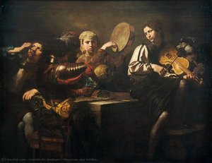 Musicians And Soldiers — Valentin De Boulogne