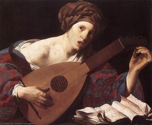 Woman Playing The Lute — Hendrick Terbrugghen