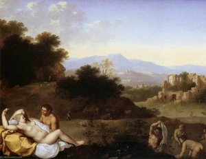 Landscape With Nymphs — Cornelius Van Poelenburgh