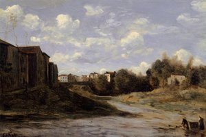 The Banks Of The Midouze, Mont-de-marsan, As Seen From The Pont Du Commerce — Jean-baptiste-camille Corot
