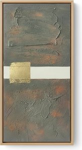 Textured Abstract Wall Art In Gray & Rust Tones