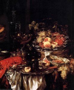 Banquet Still-life With A Mouse (detail) — Abraham Hendricksz. Van Beyeren