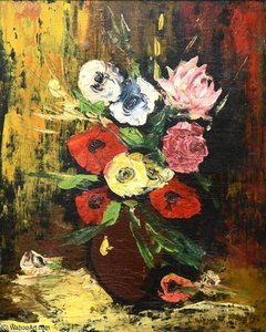 Still Life, Flowers In A Vase — Louis Ritman