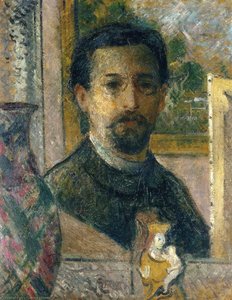 Self Portrait With Statuette — Gustave Loiseau