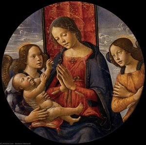 Virgin Adoring The Child With Two Angels — Sebastiano Mainardi
