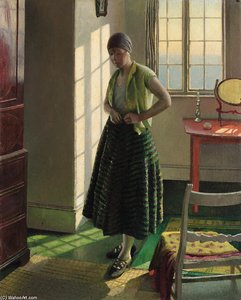 Gertrude In An Interior — Harold Harvey