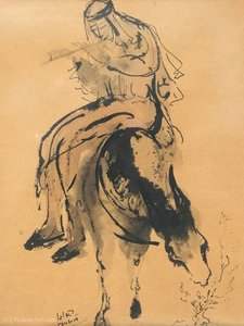 Flutist On A Donkey — Reuven Rubin
