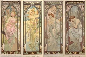 The Times Of The Day — Alphonse Mucha
