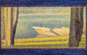 Botes Amarrados Y Árboles — Georges Pierre Seurat