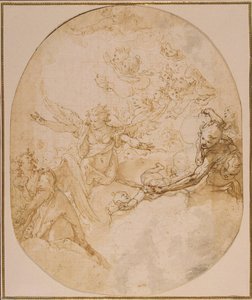 Angels And Cherubim Among Clouds — Federico Zuccaro