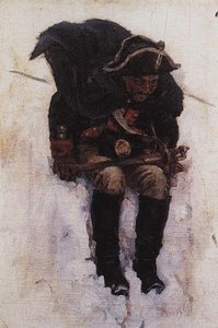 Soldier Descending From The Snowy Mountain — Vasily Ivanovich Surikov
