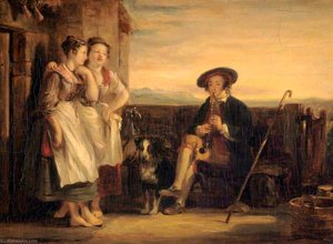 A Scene From Ramsay's 'the Gentle Shepherd' — Sir David Wilkie