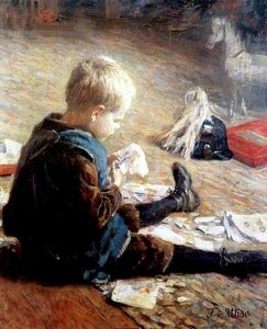 Boy Playing — Fritz Von Uhde