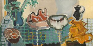 The Blue Check Tablecloth 1948 — Patrick Heron