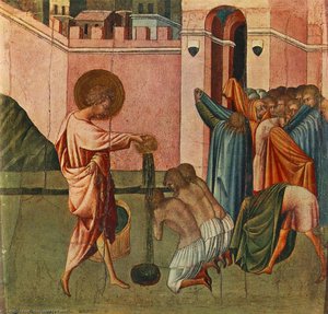St Ansanus Baptizing — Giovanni Di Paolo