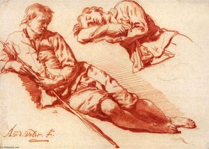 Reclining Herdsman — Adriaen Van De Velde