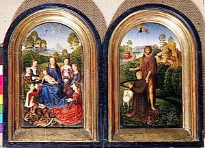 Donateur Presente Par Saint Jean Baptiste, Dit Autrefois Jean Du Cellier Et Saint Jean Baptiste — Memling, Hans