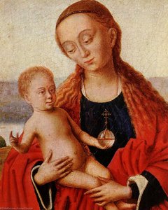 Madonna (detail) — Petrus Christus