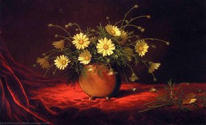 Yellow Daisies In A Bowl — Martin Johnson Heade