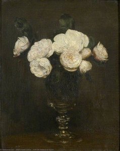 Still Life Malmaison Roses — Henri Fantin-latour
