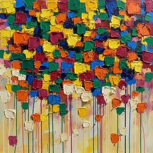 Prismatic Gravity: A Monumental Study Of Impasto Texture And Chromatic Descent — Christian Noiret