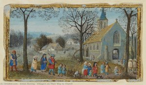 Villagers On Their Way To Church — Simon Bening