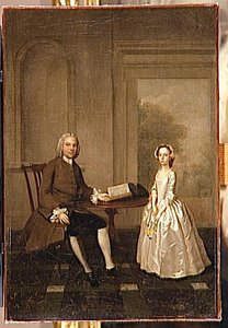 Portrait D'un Homme Et De Sa Fille — Arthur Devis