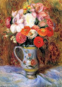 Flowers In A Quimper Pitcher — William James Glackens