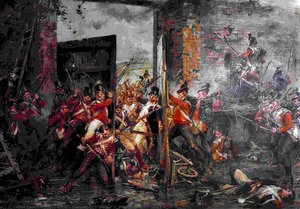 Closing The Gates At Hougoumont, 1815 — Robert Gibb